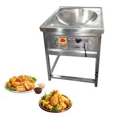 Stainless Steel 10 Ltr Electric Kadai with stand, 20 Inch