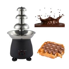 Stainless Steel Chocolate Fountain Machine 3 Steps