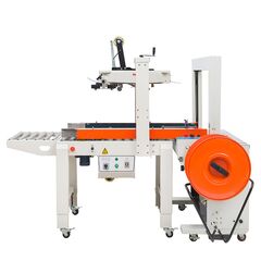 Carton Sealer with Strapping Machine