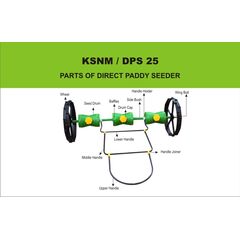 Direct paddy seeder / 25 x 25 cm / 6 rows