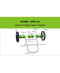 Direct paddy seeder / 25 x 25 cm / 6 rows