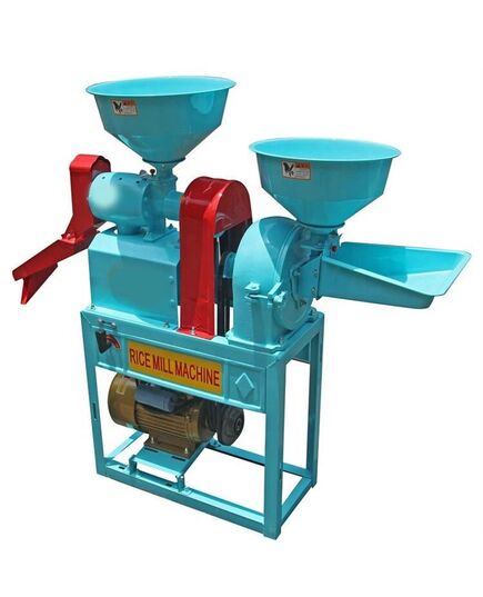 Premium Quality Combined Rice Mill with Pulverizer with 3HP Motor 250 Kg/Hr Output