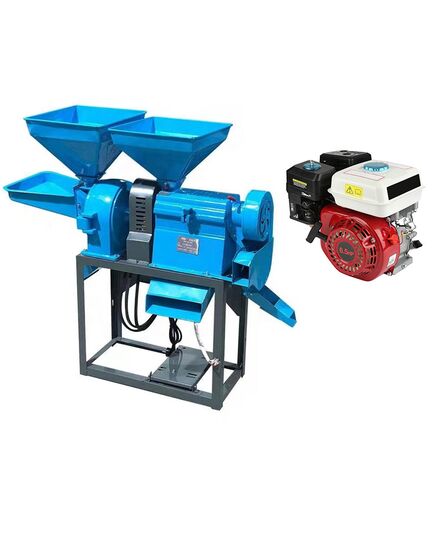 Heavy Duty Rice Mill with Pulverizer With 6.5 HP Petrol Engine 250 kg/hr