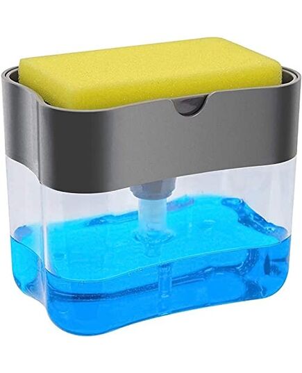 2 in 1 Soap Pump Plastic Dispenser for Dishwasher Liquid Holder
