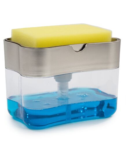 2 in 1 Soap Pump Plastic Dispenser for Dishwasher Liquid Holder