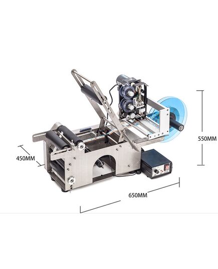 Semi-Automatic Labeling Machine with Coding Printer