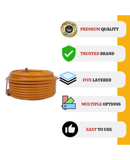 Royal Kissan 50 meter Heavy Duty 5 Layer HTP Hose Pipe 10mm