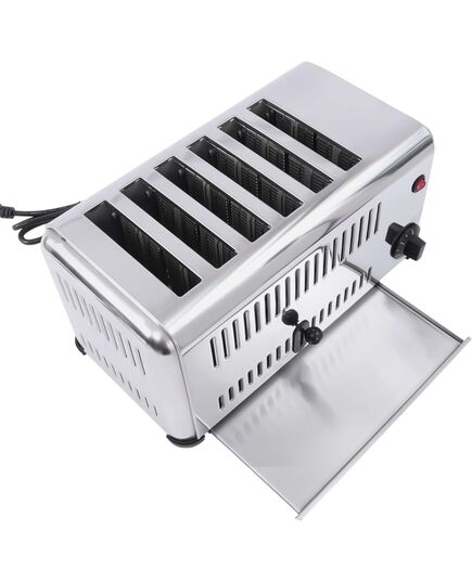 Stainless Steel 6-Bread Pop up Toaster