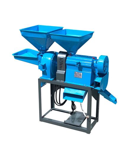 Heavy Duty Rice Mill with Pulverizer With 6.5 HP Petrol Engine 250 kg/hr
