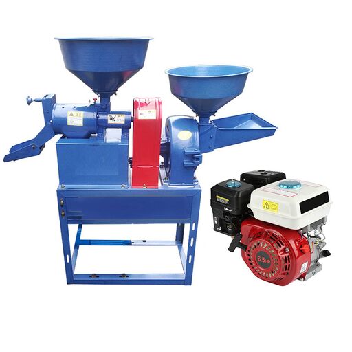 Heavy Duty Rice Mill with Pulverizer With 6.5 HP Petrol Engine 150 kg/hr