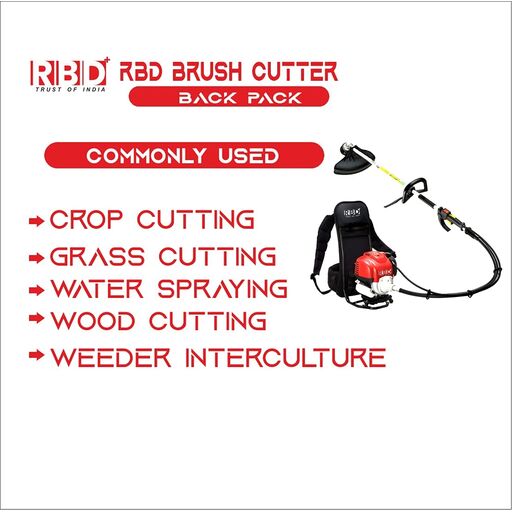 RBD 35 CC Grass Cutter Machine | 4 Stroke Brush Cutter Machine | Lawn Grass Cutter Machine | Grass Machine | Bush Cutter Machine | Backpack Brush Cutter | Grass Trimming Machine | Agriculture Machine - Without Tiller
