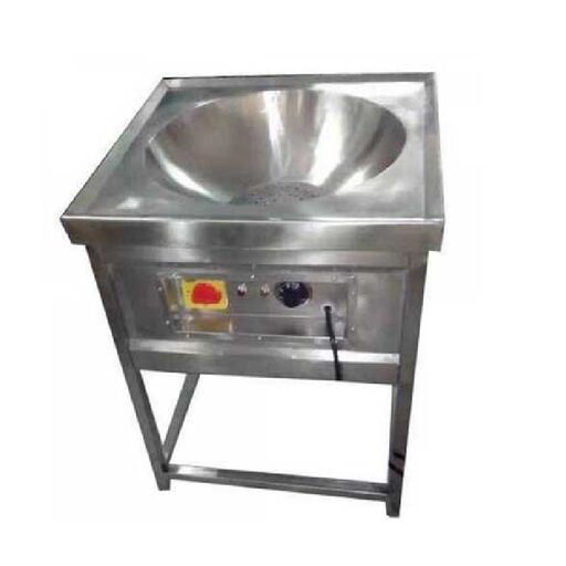 Stainless Steel 6 Ltr Electric Kadai with stand, 16 Inch