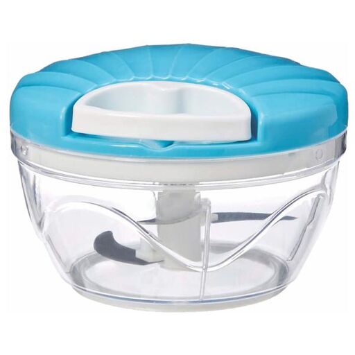 Compact vegetable plastic chopper with three blades