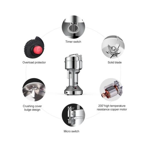 IMPERIUM Stainless Steel Portable Spice Grinder Machine - 700W, 100g Capacity, 1-Year Warranty | Masala Mixer Grinder (IMP-MG-100)