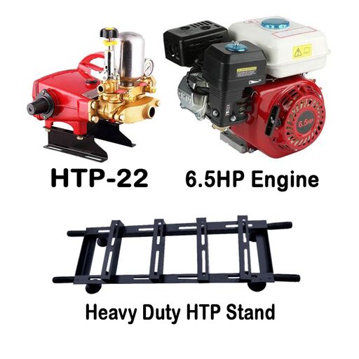 High Pressure HTP-22 Pump With 6.5 HP Petrol Engine