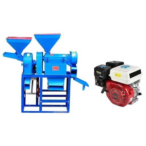 Automatic Combine Rice Mill With 6.5 HP Petrol Engine, 150 kg/hr