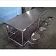 Stainless Steel 8 Stool Dining Table